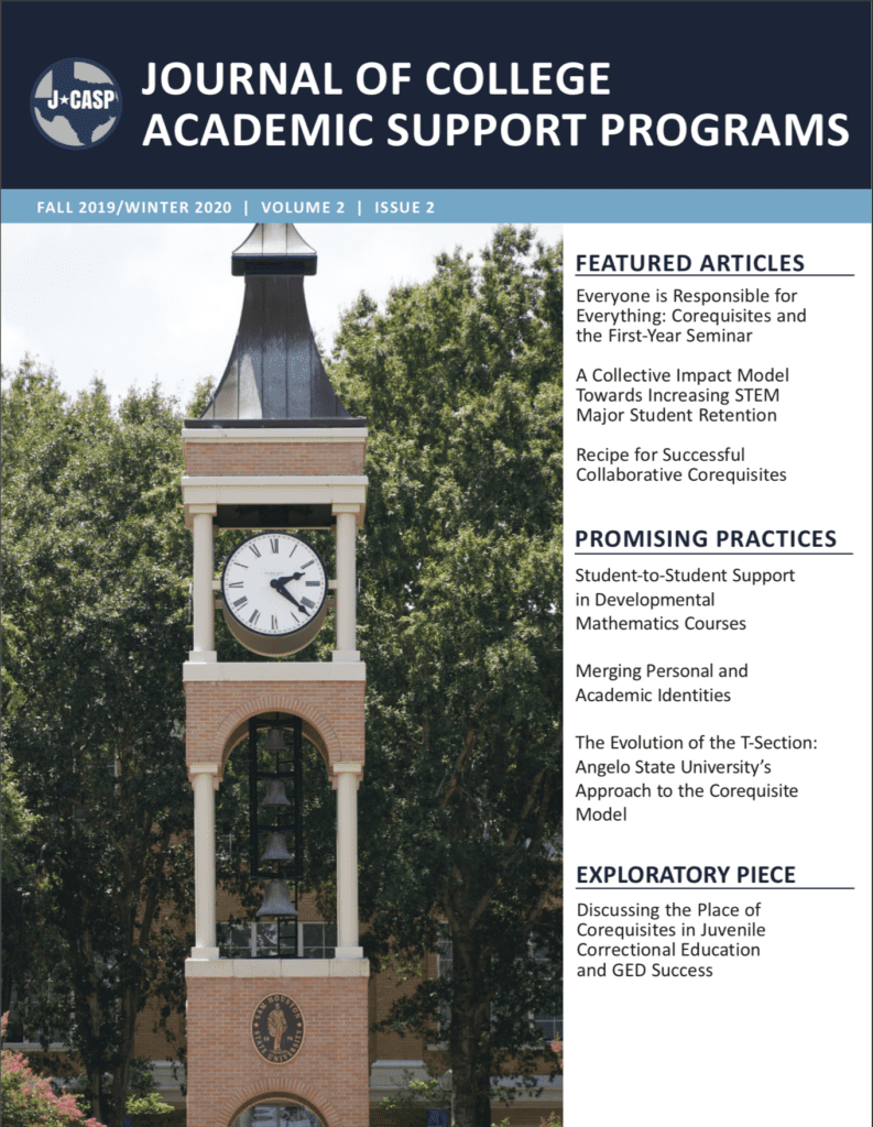 A cover of the academic support programs magazine.