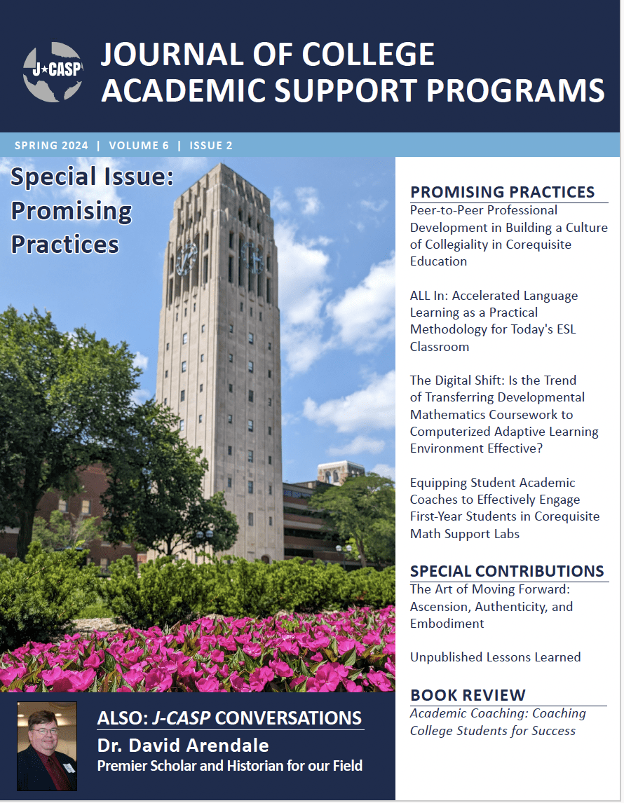 A cover of the spring 2 0 1 3 issue of academic support programs.