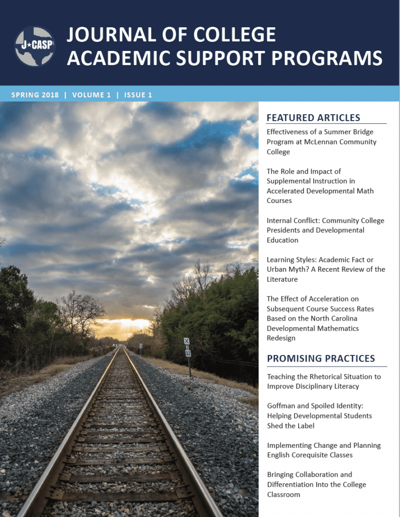 A cover of the spring 2 0 1 8 issue of academic support programs.